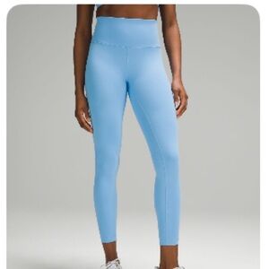 Lululemon Wunder Train Tight high rise 28” Aero Blue